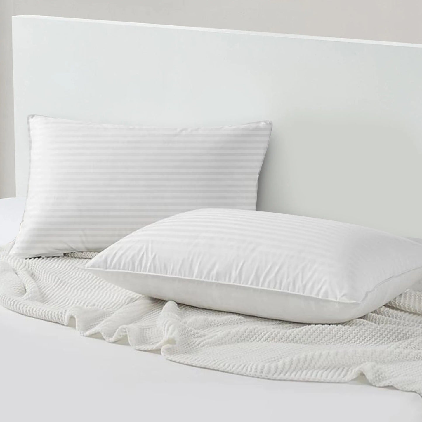 Hotel Stripe Pillows – Soft & Supportive Hotel Quality