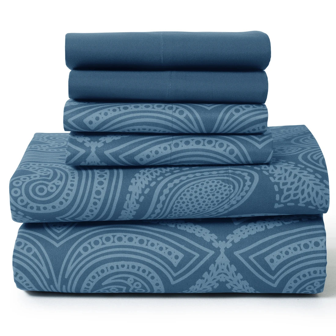 6Pc Paisley Sheet Set – Soft Microfiber, Wrinkle-Free, Luxurious