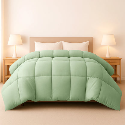1 Piece Fluffy Duvet Insert with Box Stitch Design – Soft and Cozy