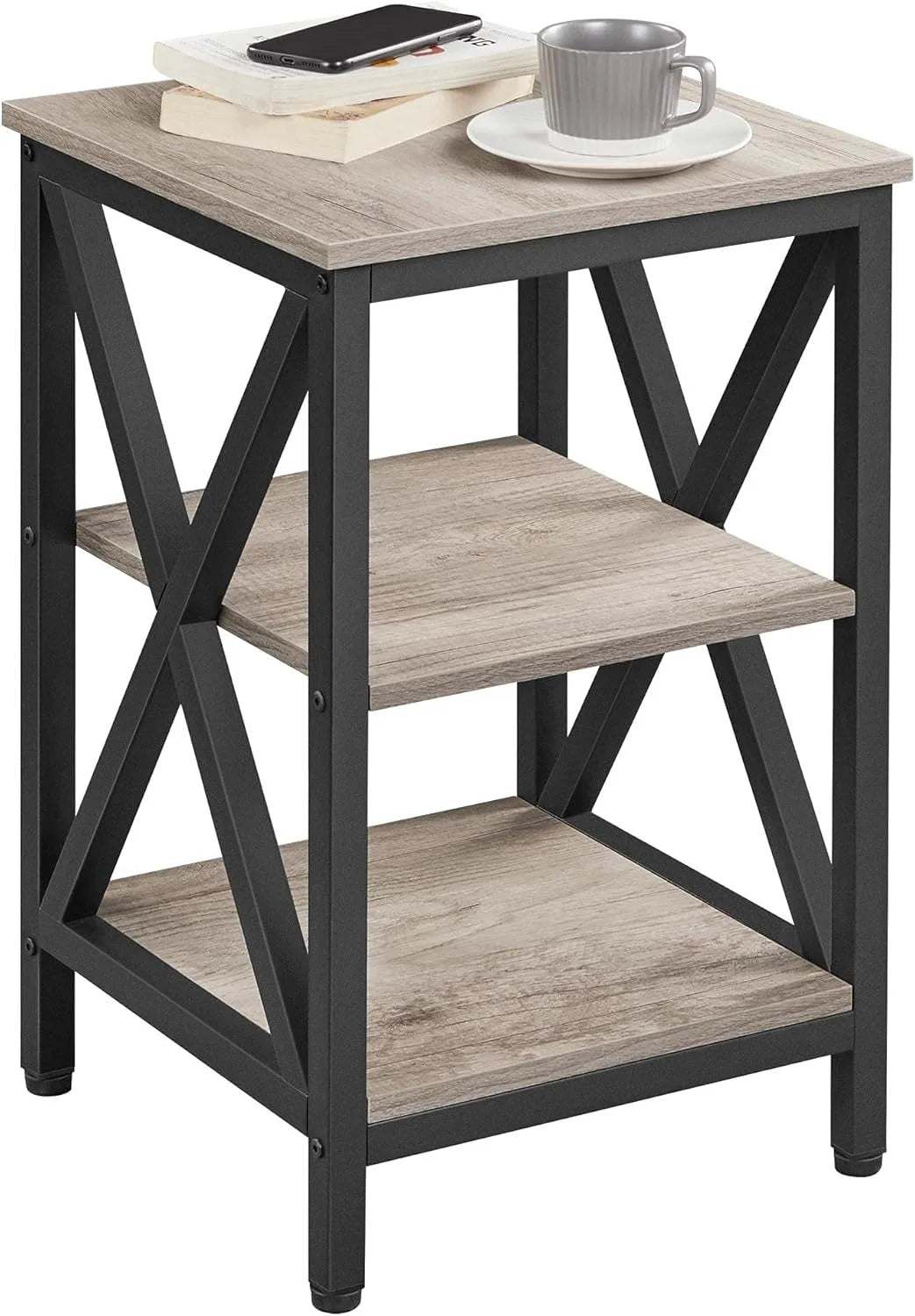 Table with Storage Shelves