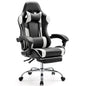 Chair Adjustable Swivel, Leather with Headrest and Lumbar Support