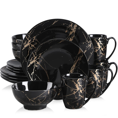 16/32/48 Piece Dinnerware Set with Dinner Plate,Cake plate,Bowls,Coffee Cups