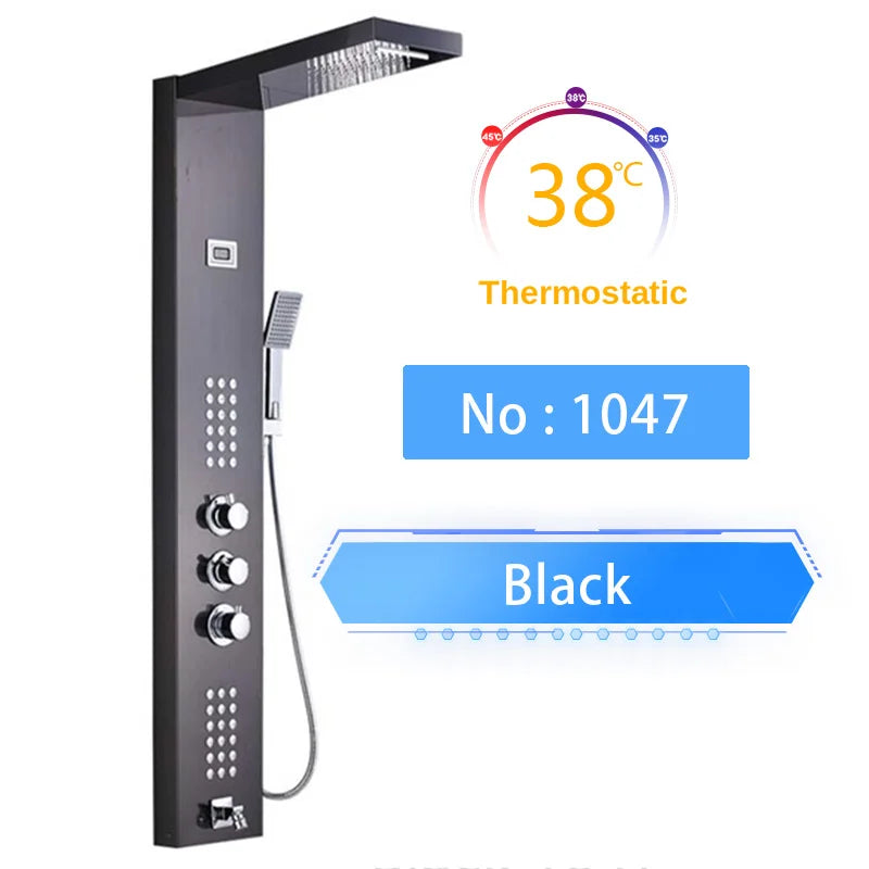 Shower Panel SPA Massage Jet Shower Waterfall Rain Shower