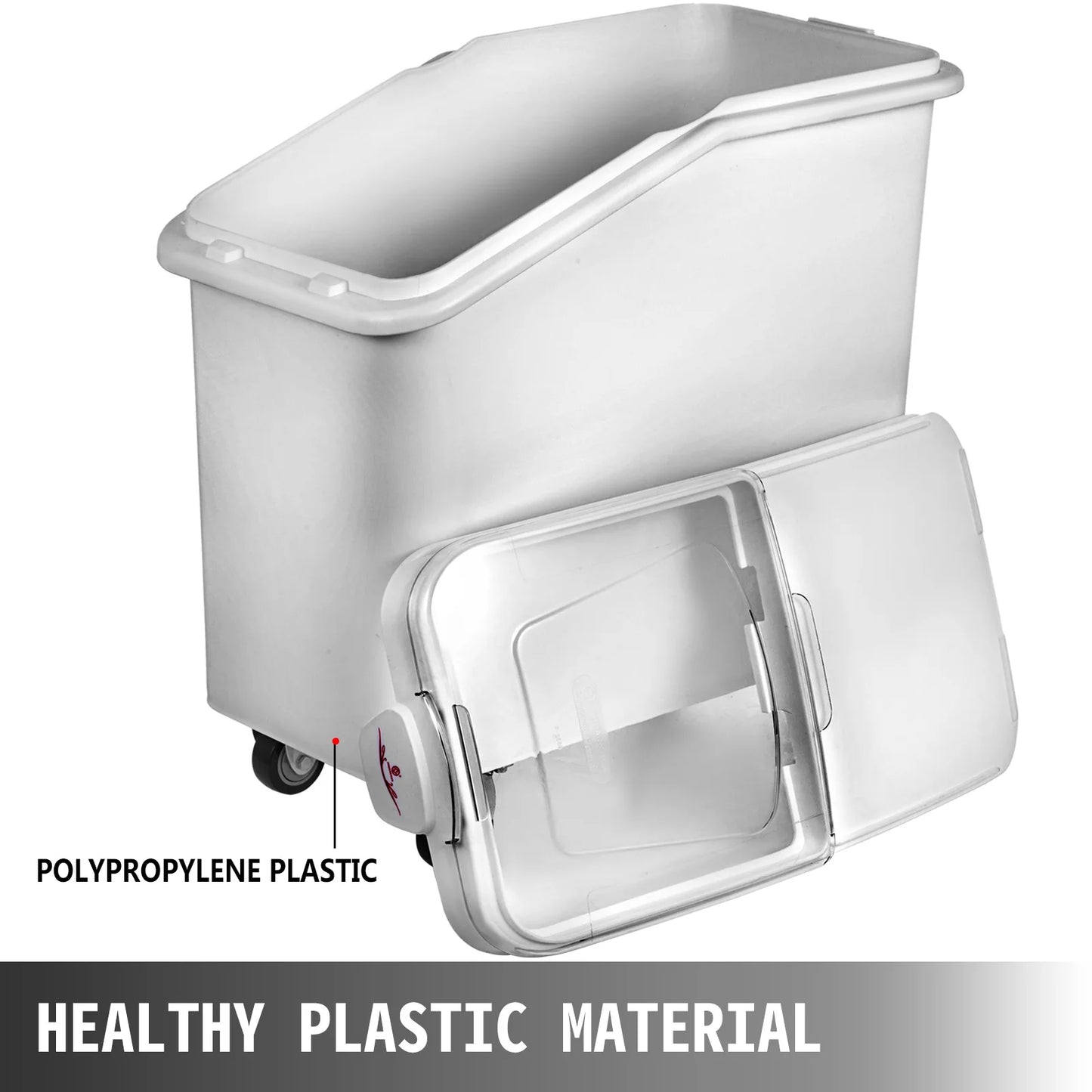 Storage Bin W/ Wheel & Scoop
