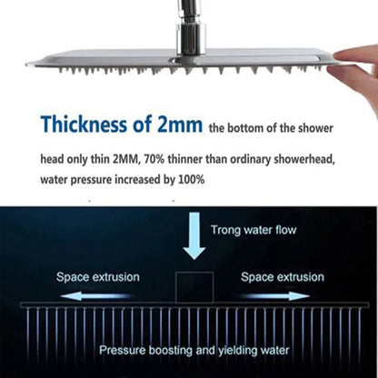 Rainfall Shower Head without Shower Arm