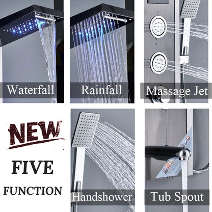 Shower Panel SPA Massage Jet Shower Waterfall Rain Shower