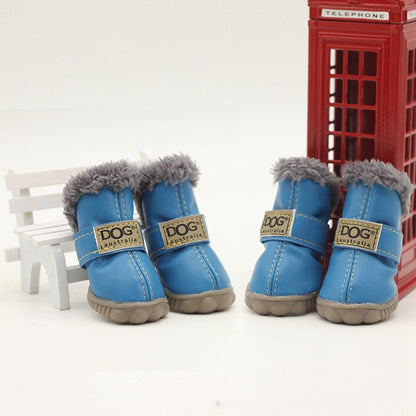 Dog Australia Waterproof Fleece-Lined Warm Dog Snow Boots