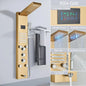 LED Light Shower Panel Waterfall Rain Digital Display Shower Faucet Set SPA Massage Jet Bathroom Column Mixer Tap Tower System