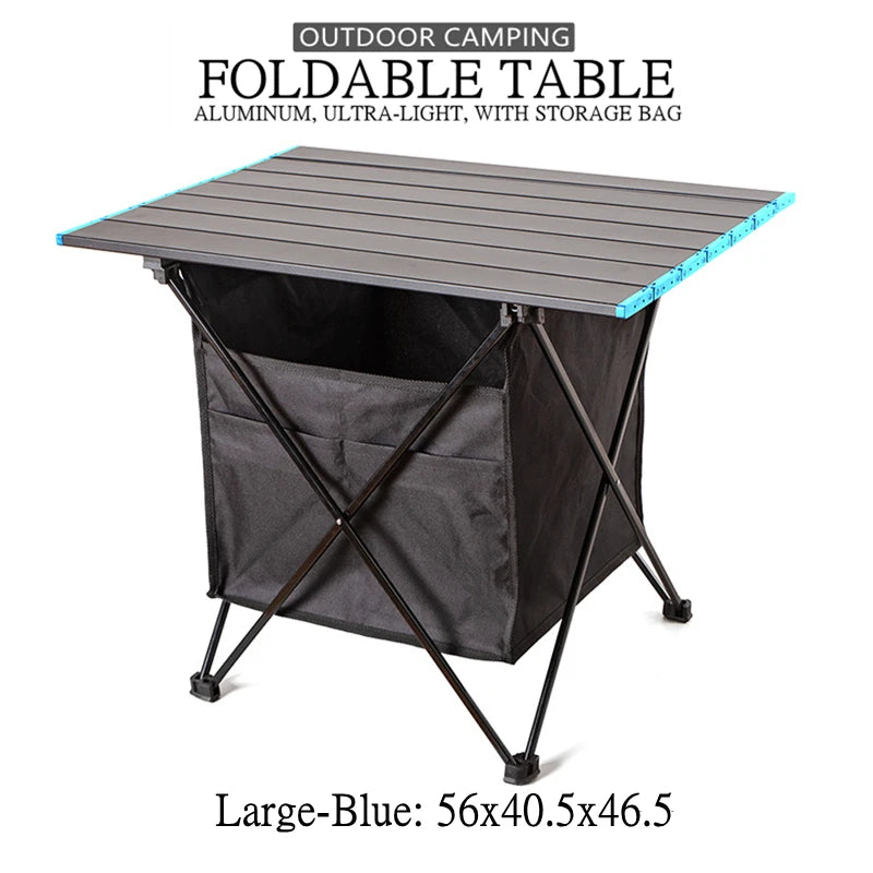 Portable Folding Camping Table Aluminium Alloy Ultralight Computer Bed Table Outdoor Garden Camp Party BBQ Picnic Foldable Table