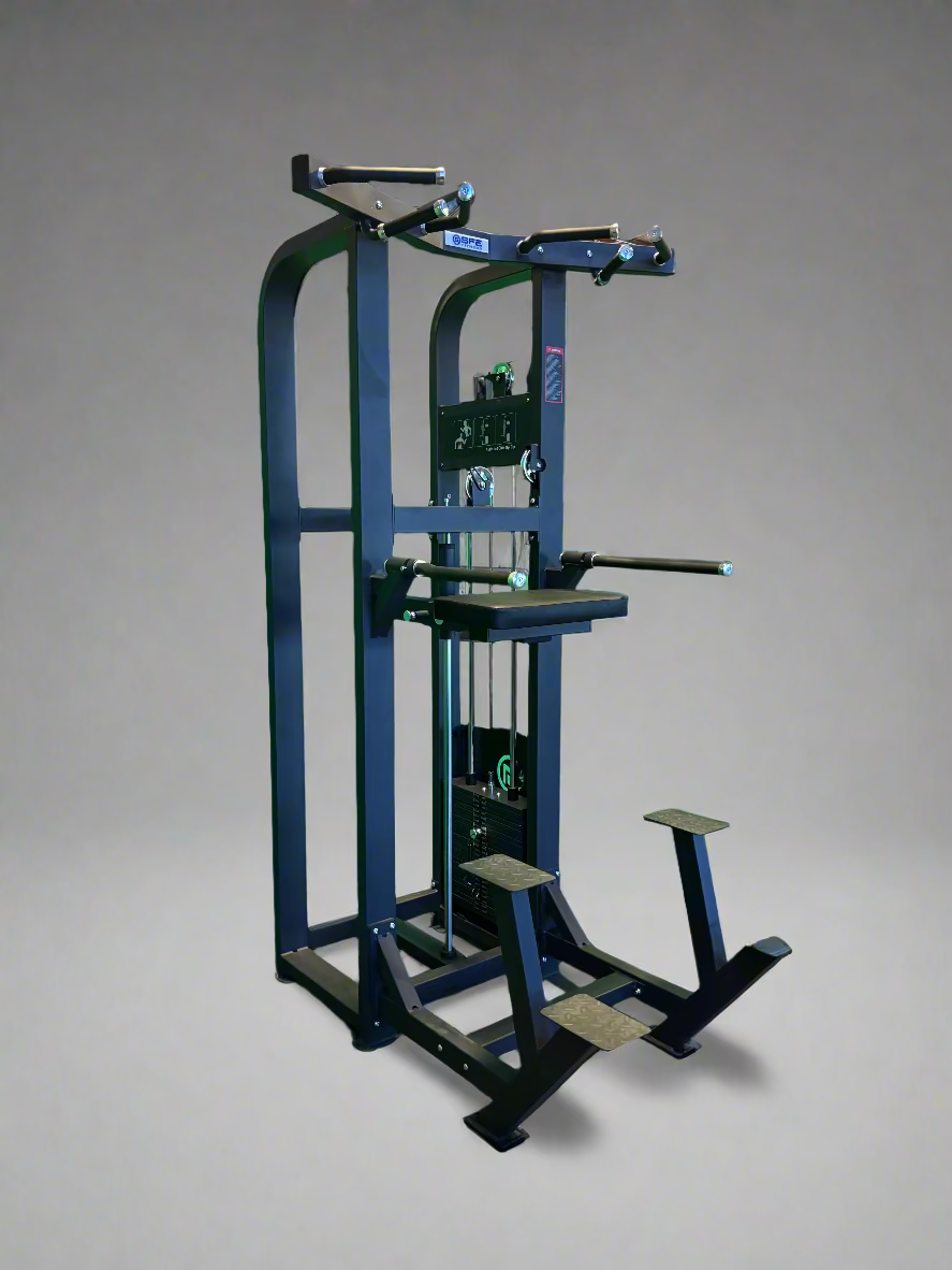 Selectorized Assisted Chin Up/Dip Machine w/ 250lb weight stack (New)