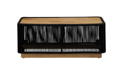 Alpine Teak outdoor collection Black Rope Coffee table