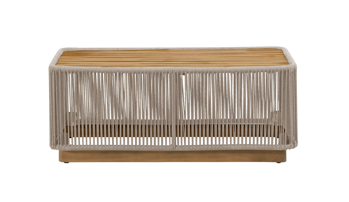 Alpine Teak outdoor collection Beige Rope Coffee table
