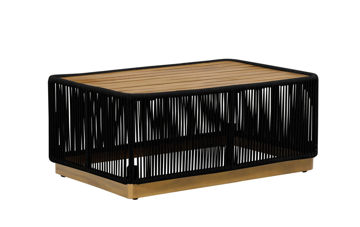 Alpine Teak outdoor collection Black Rope Coffee table