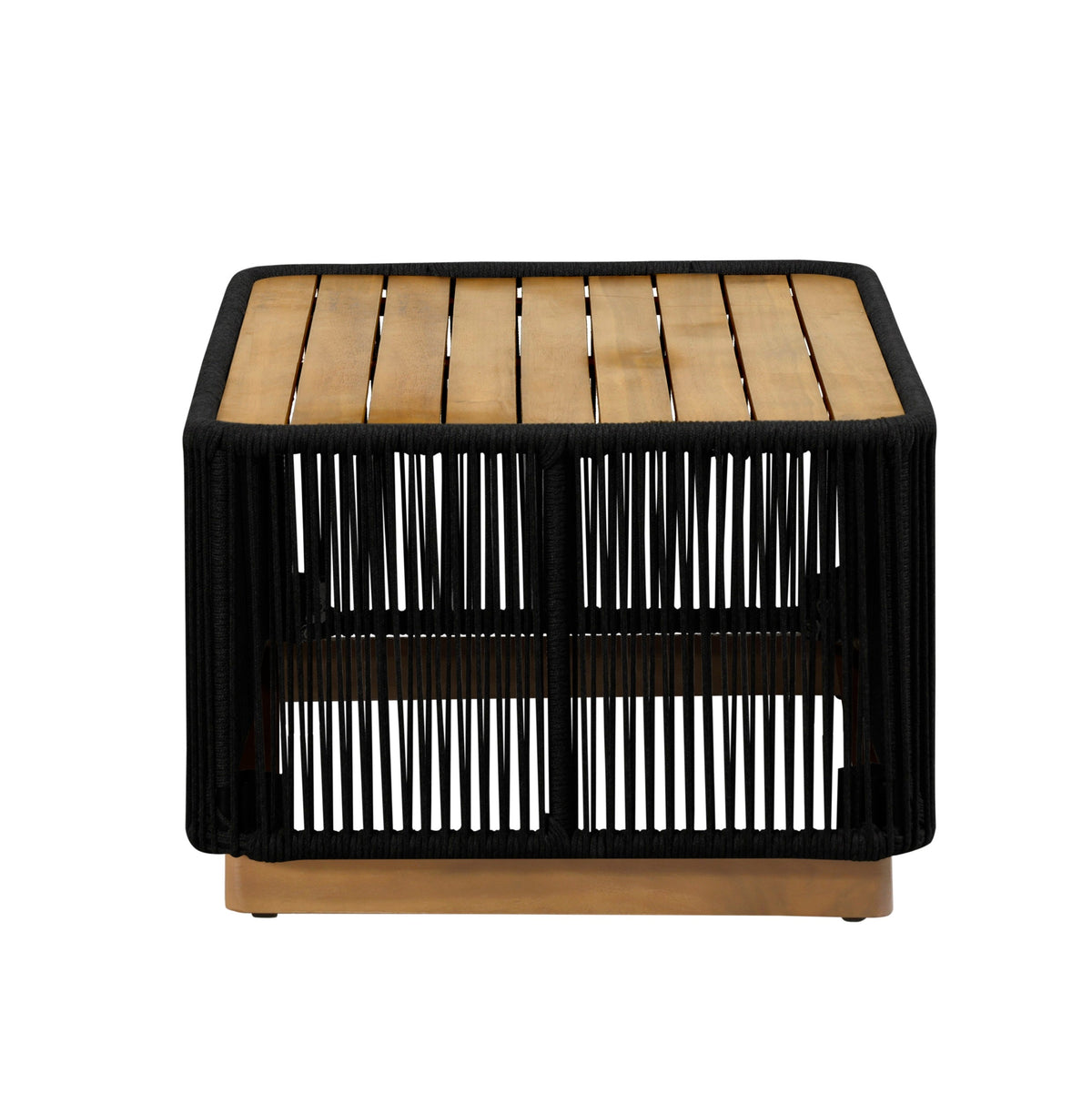 Alpine Teak outdoor collection Black Rope Coffee table