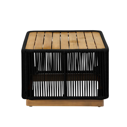 Alpine Teak outdoor collection Black Rope Coffee table