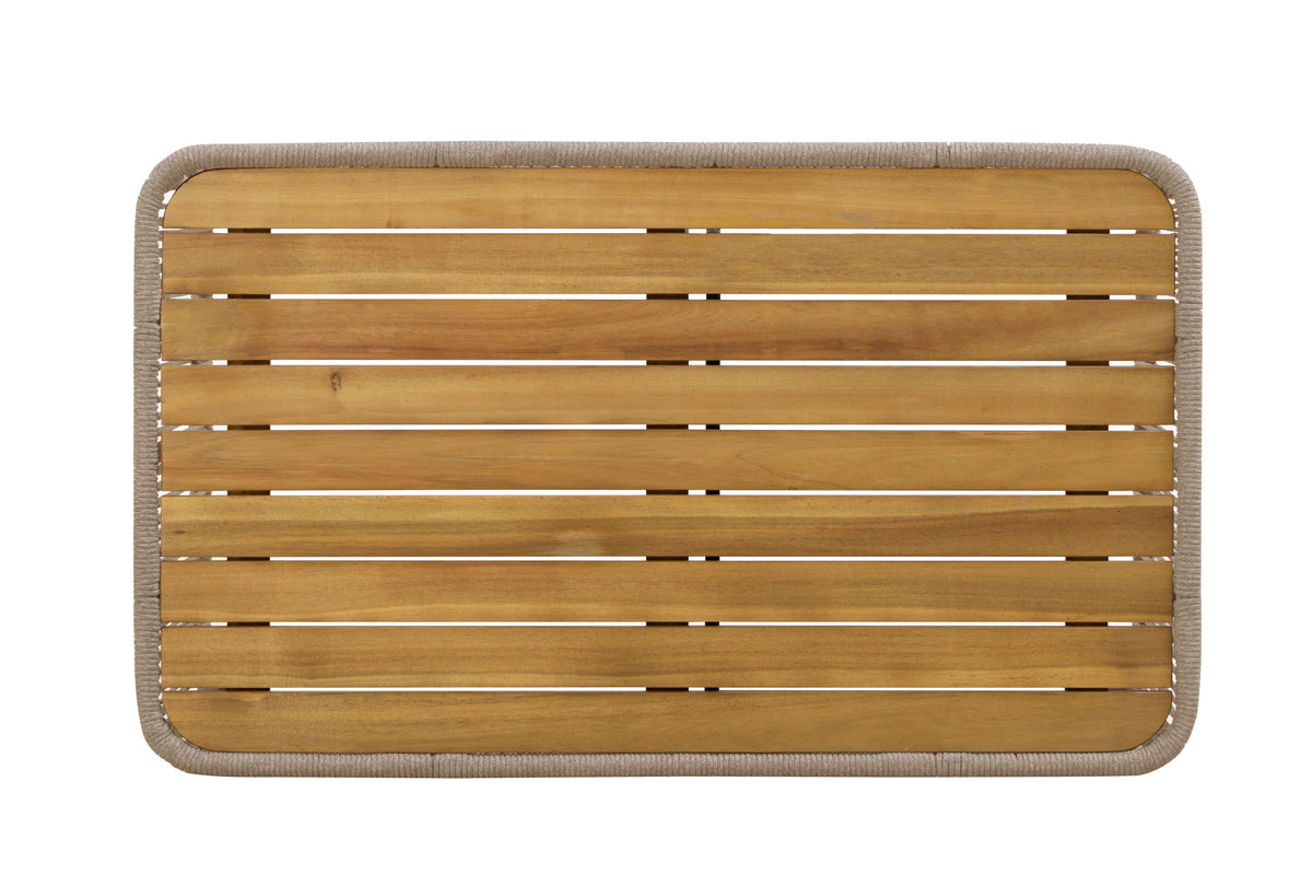 Alpine Teak outdoor collection Beige Rope Coffee table