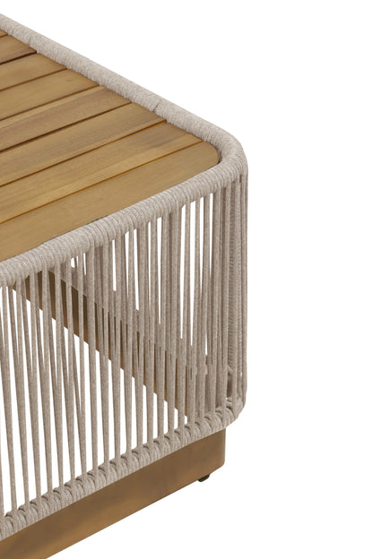 Alpine Teak outdoor collection Beige Rope Coffee table