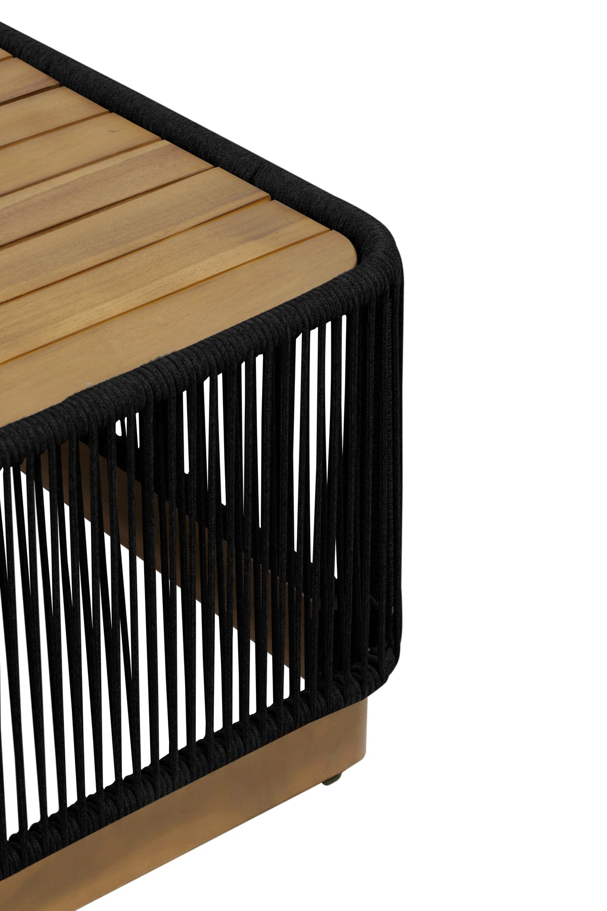 Alpine Teak outdoor collection Black Rope Coffee table