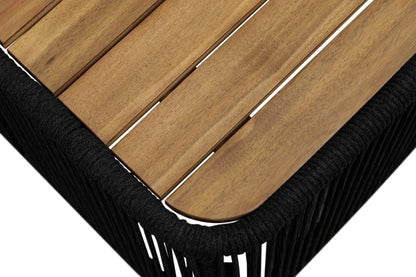 Alpine Teak outdoor collection Black Rope Coffee table