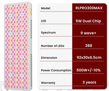 VitalGlow Elevate Red Light Therapy Panel | 9-Wavelength Red & Near-Infrared Therapy System