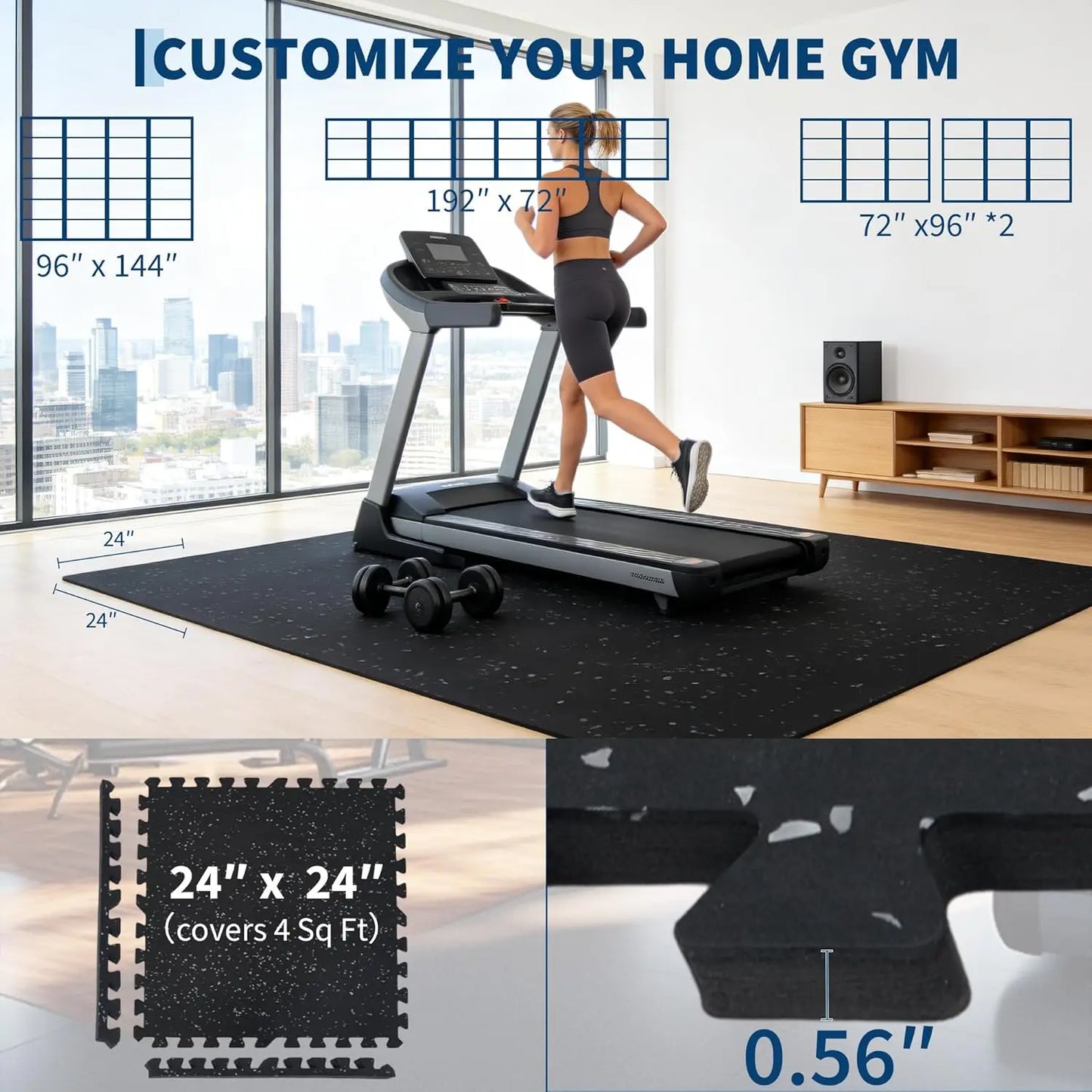 Interlocking Puzzle Gym Flooring