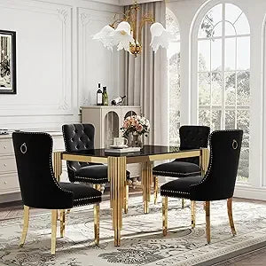 Glass Dining Table Set for 4