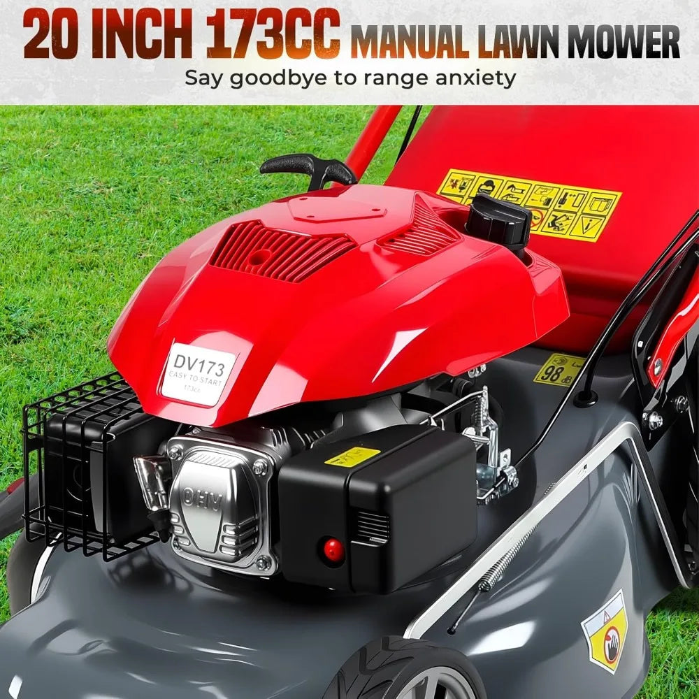 Self-Propelled Gas Lawn Mower Bag Mulch Rear Discharge