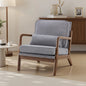 Chair Solid Wooden Frame with Arms and Waist Cushion