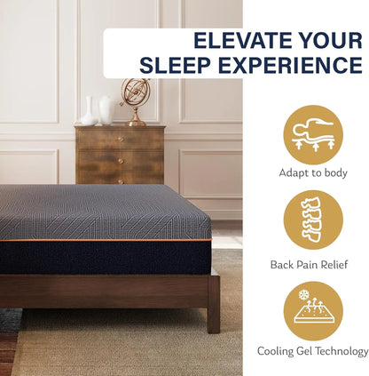 Mattress, Copper Gel Cooling Memory Foam Mattress for Back Pain Relief