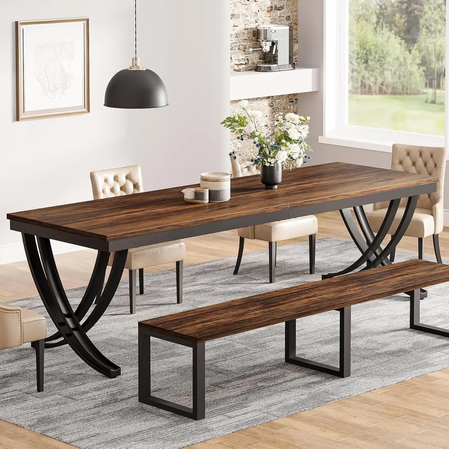 Rectangular Dining Table for 6-8