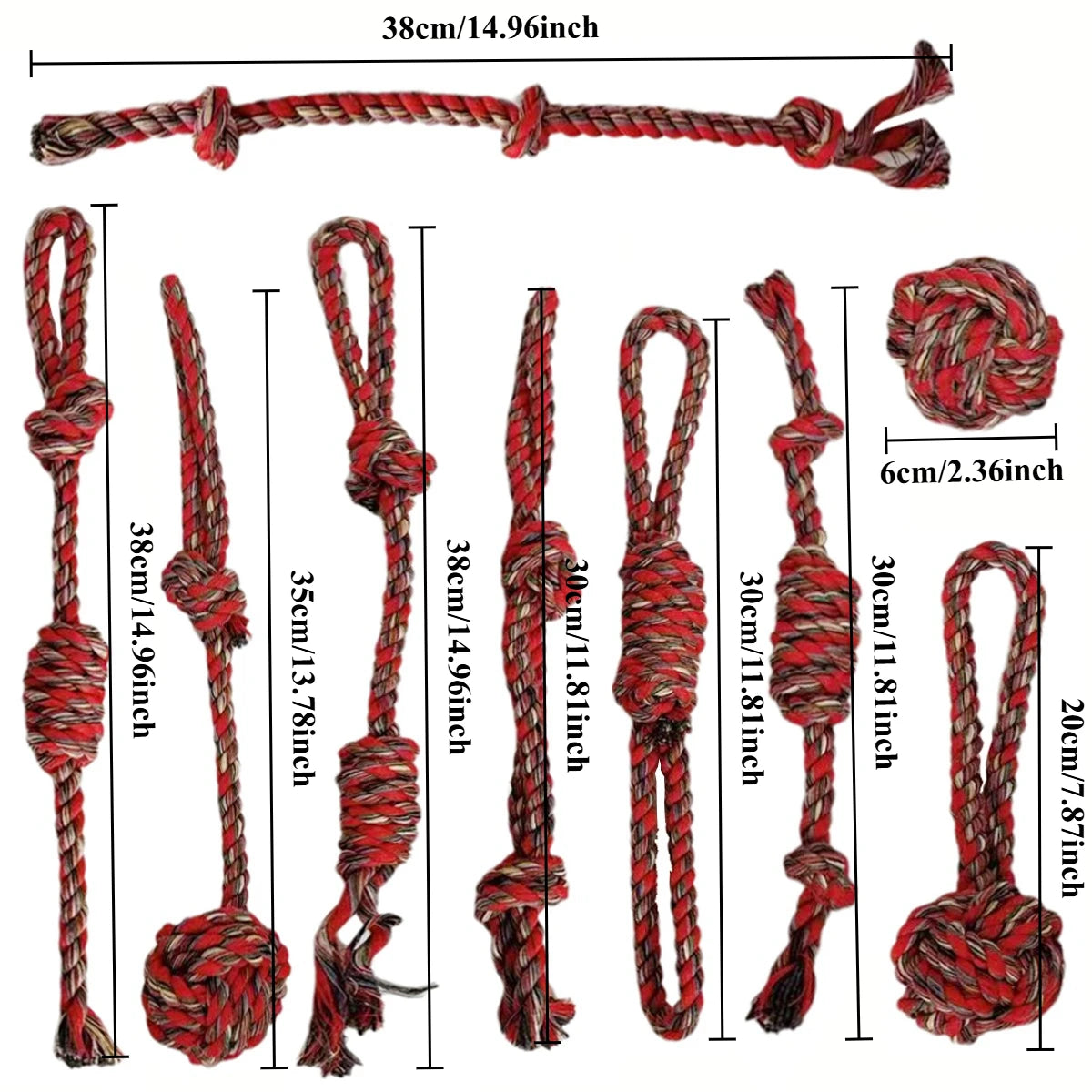 Heavy-Duty Dog Chew Rope Toys with Braided Knots