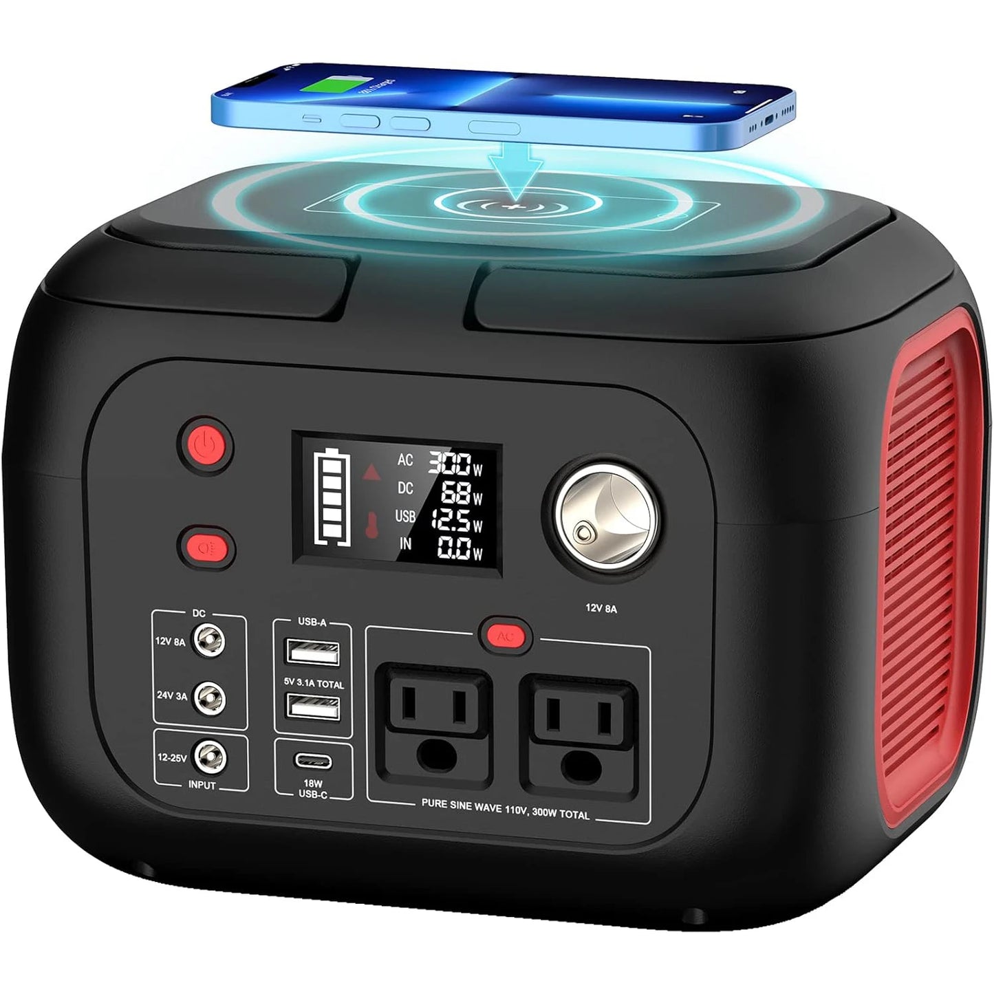 Portable Power Station, Solar Storage Power Bank For Camping Travel RV Home