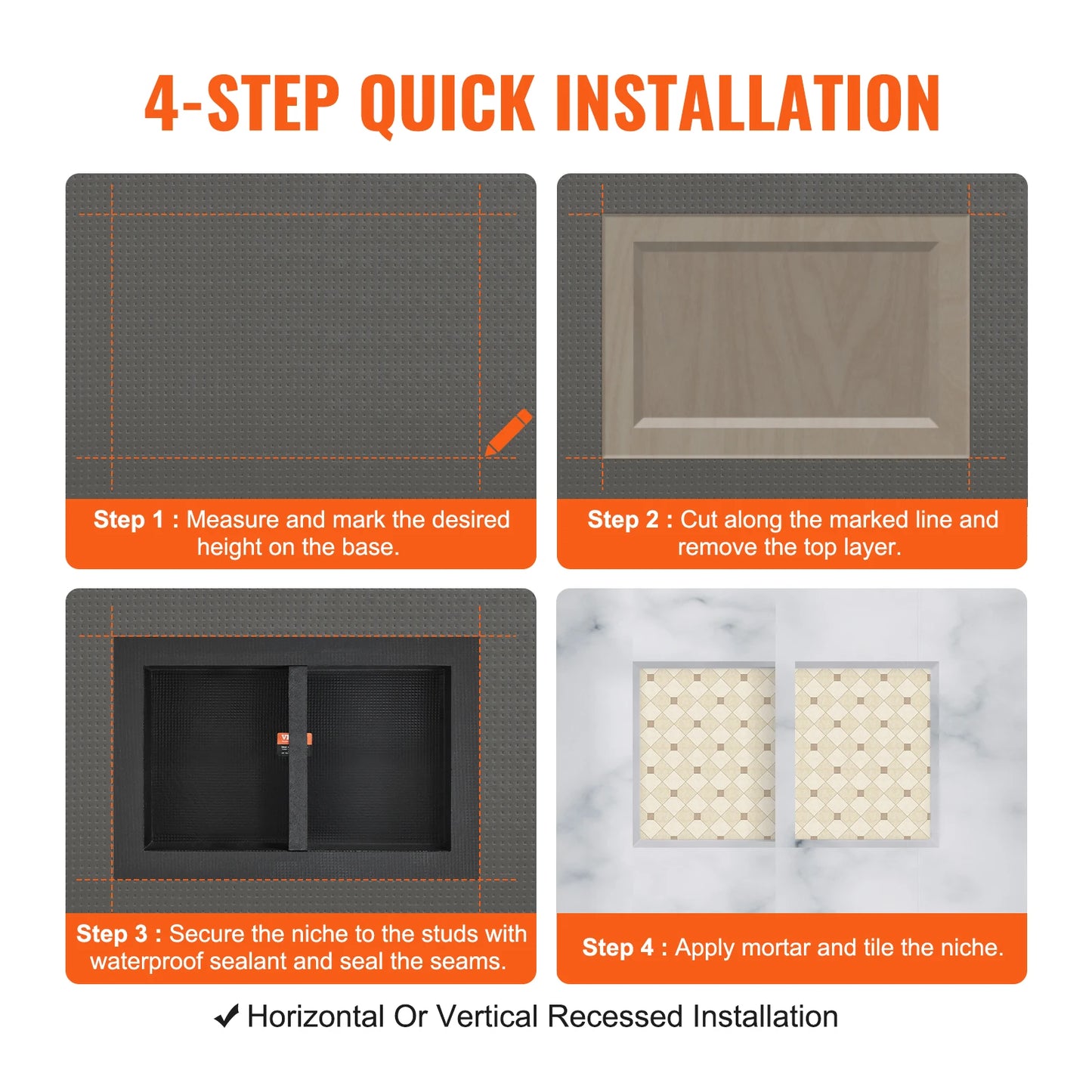 Shower Niche Shelf Organizer