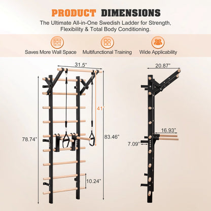 Home Gym Stall Bars Swedish Ladder