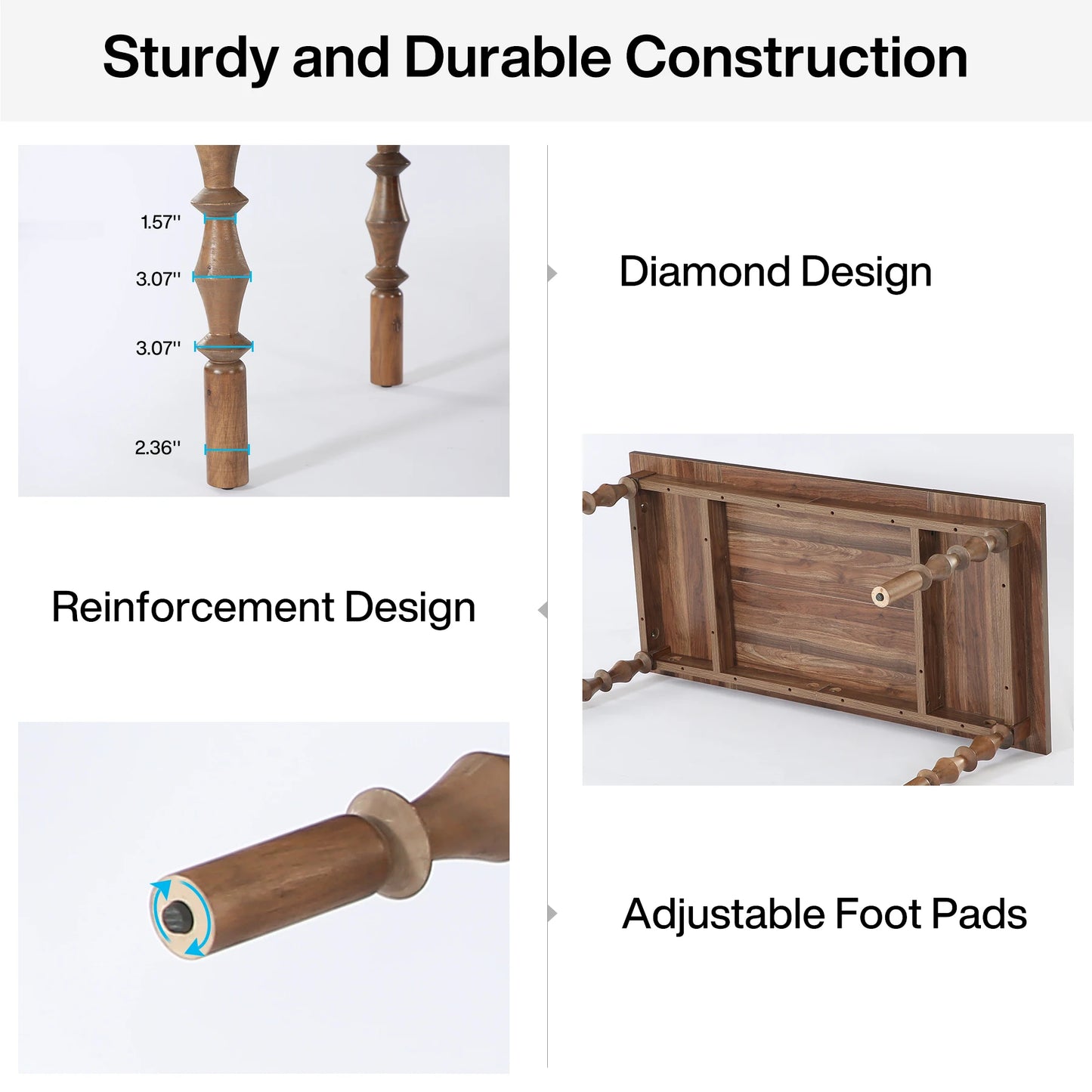 Wood  Table for 4-6 People
