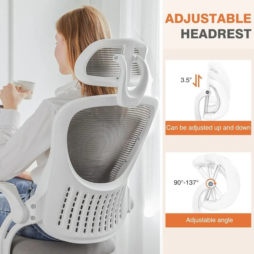 Office Chair, Ergonomic High-Back Mesh Rolling