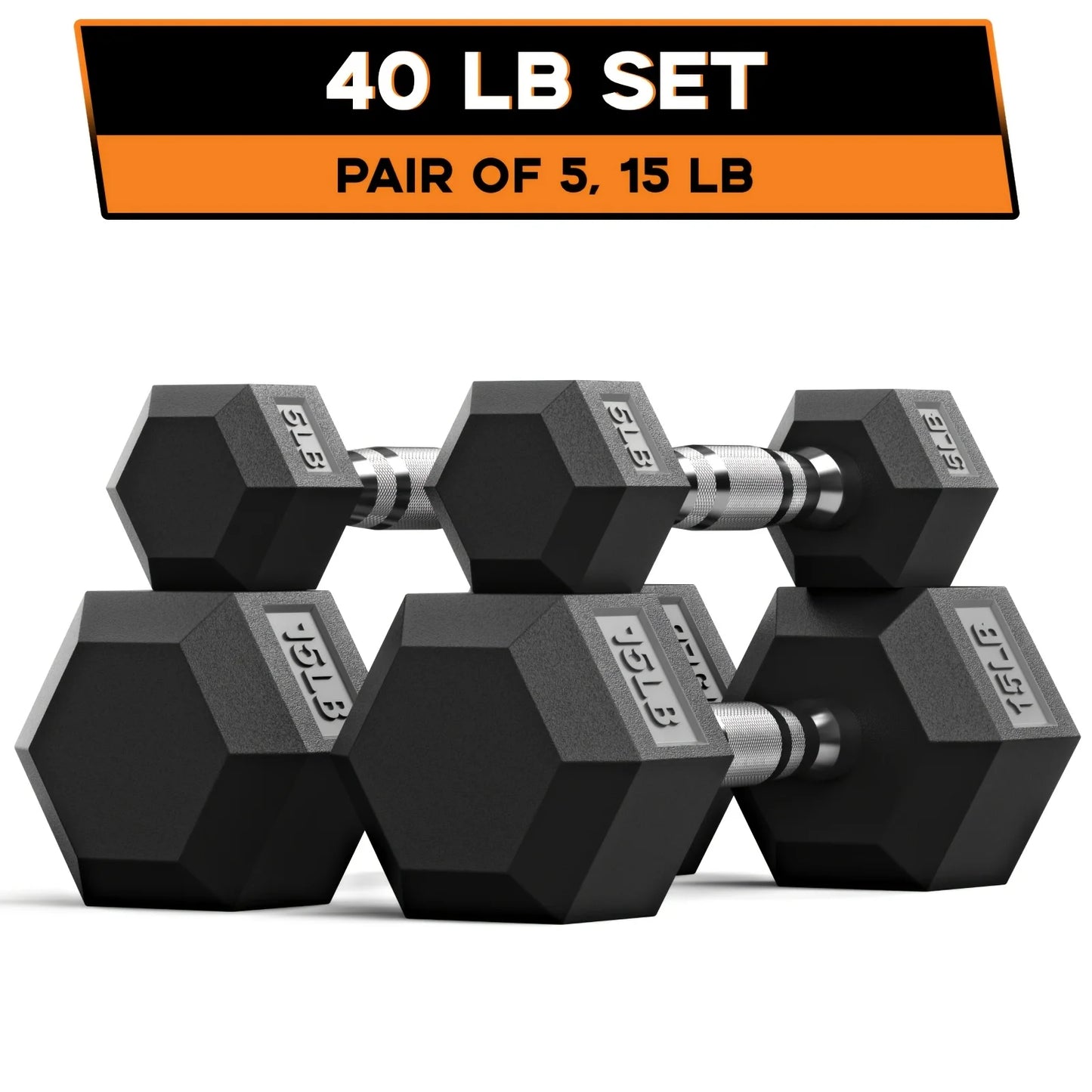 Dumbbell Set Rubber Encased