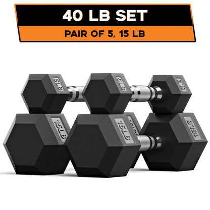 Dumbbell Set Rubber Encased