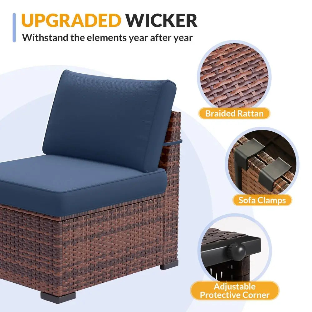 Wicker Sectional Sofa for All Weather