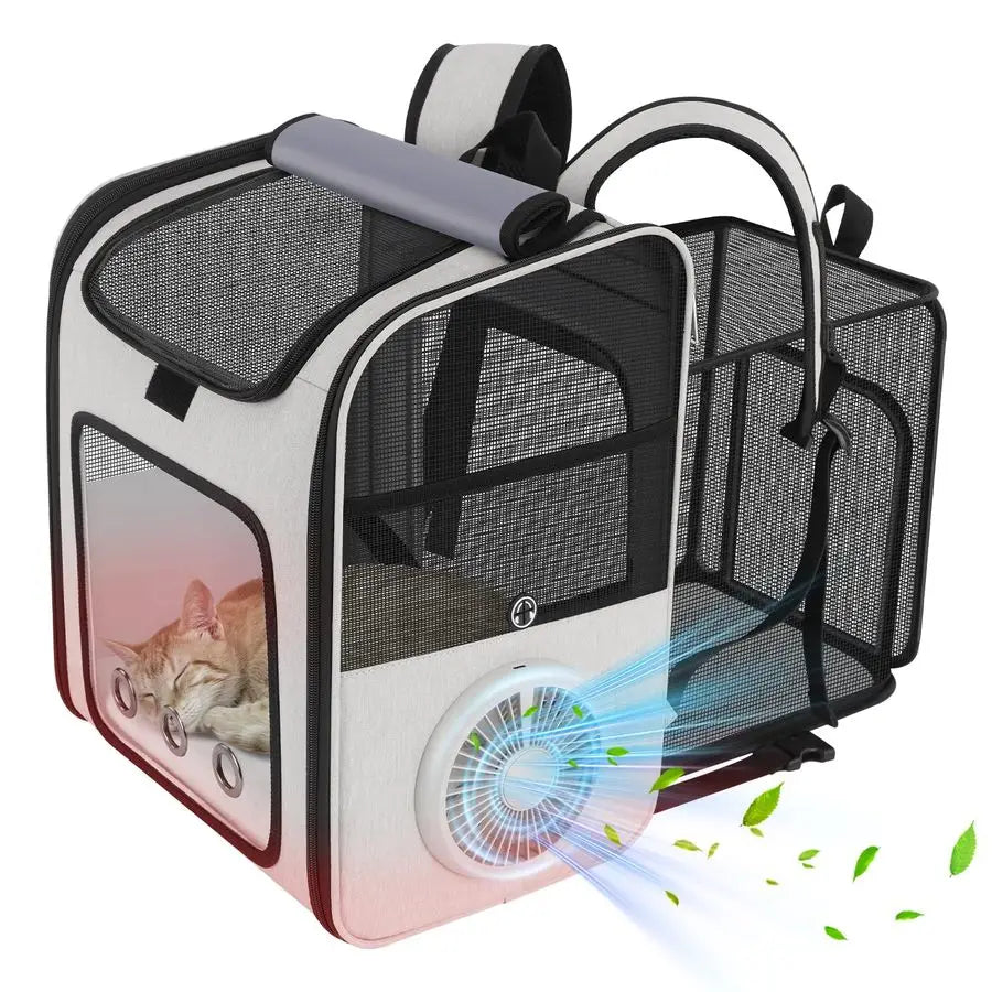 Expandable Cat Carrier Backpack for Cats and Small Dogs