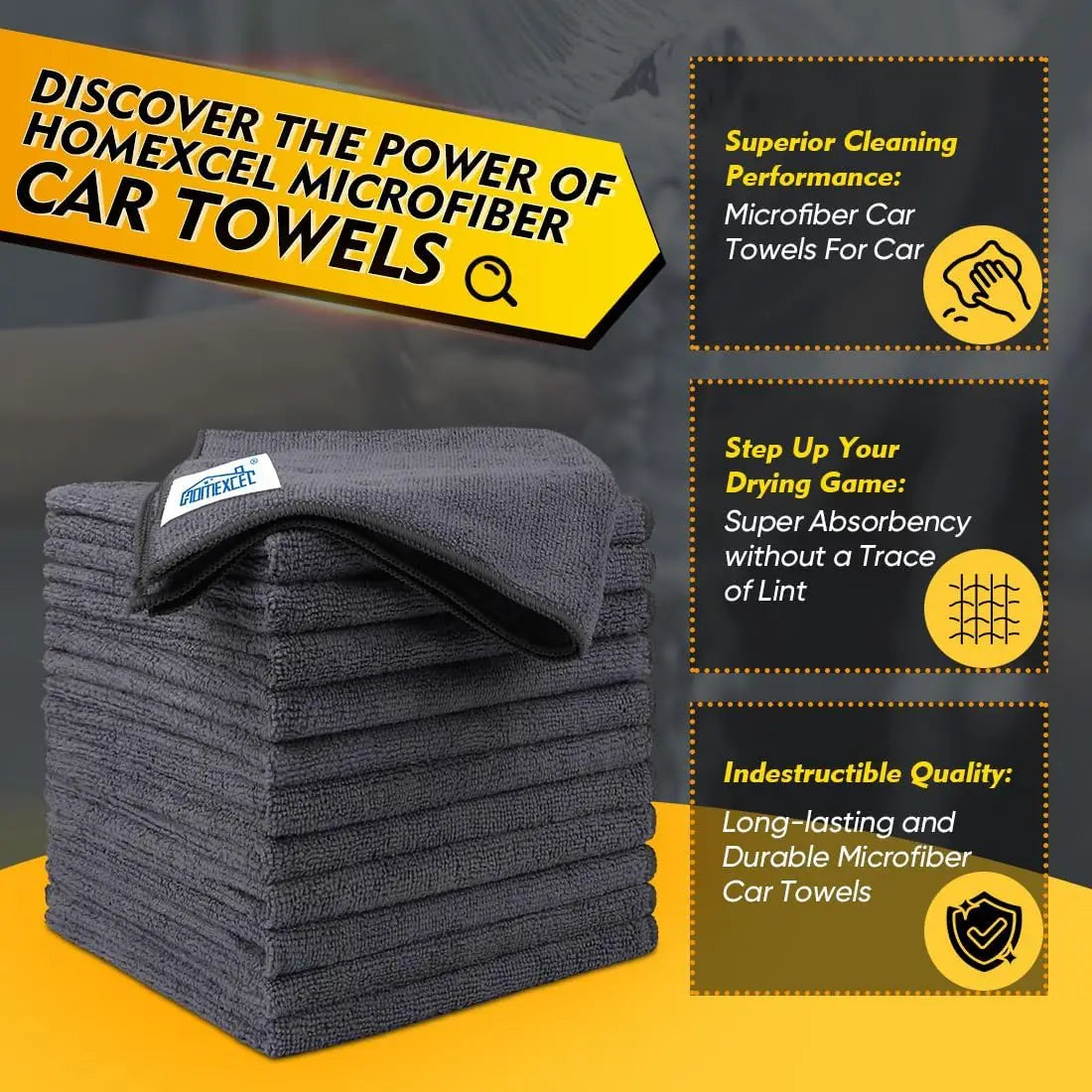 Microfiber Towels, Ultra Absorbent Lint Free