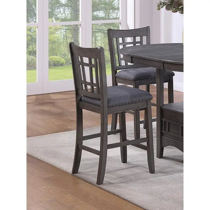 Counter Height Dining Set, Round Table with 4 Side Chairs