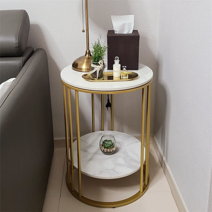 Side Table, Metal Frame