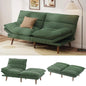 Futon Sofa Bed, 66 Inch Corduroy Futon Couch Convertible with Adjustable Backrest and Armrests, Recliner Sleeper, Customized