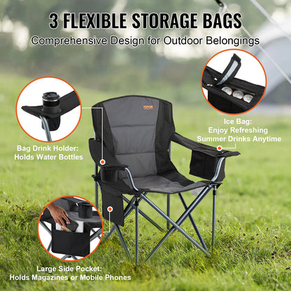 SucceBuy Outdoor Camping Chair 350lbs High Load Ultralight Folding Chair Portable Beach Hiking Picnic Travel Seat Fishing Tool