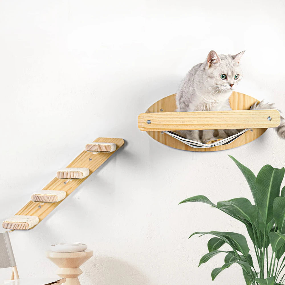 Cat Hammock with Four Sisal Stairways or Scratching Posts