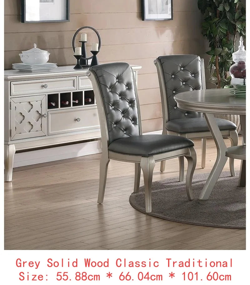 7pc Rect. Glass Dining Table Set w/ Chairs