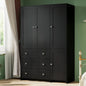 71" Wooden Armoire with Drawers Mirror