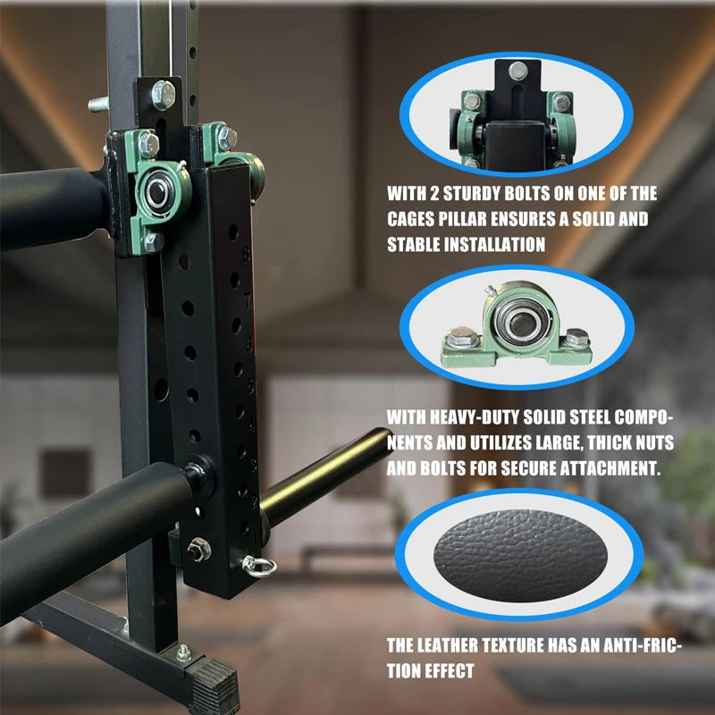 Power Rack Mounted Leg Extension & Curl