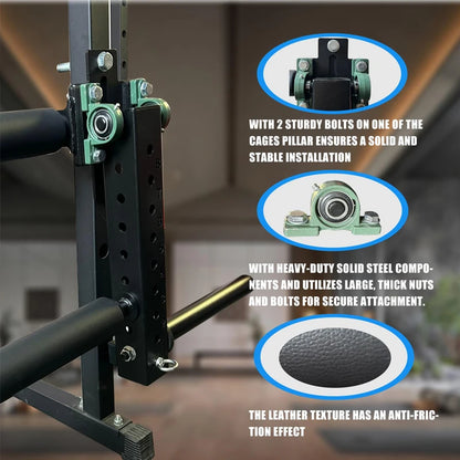 Power Rack Mounted Leg Extension & Curl